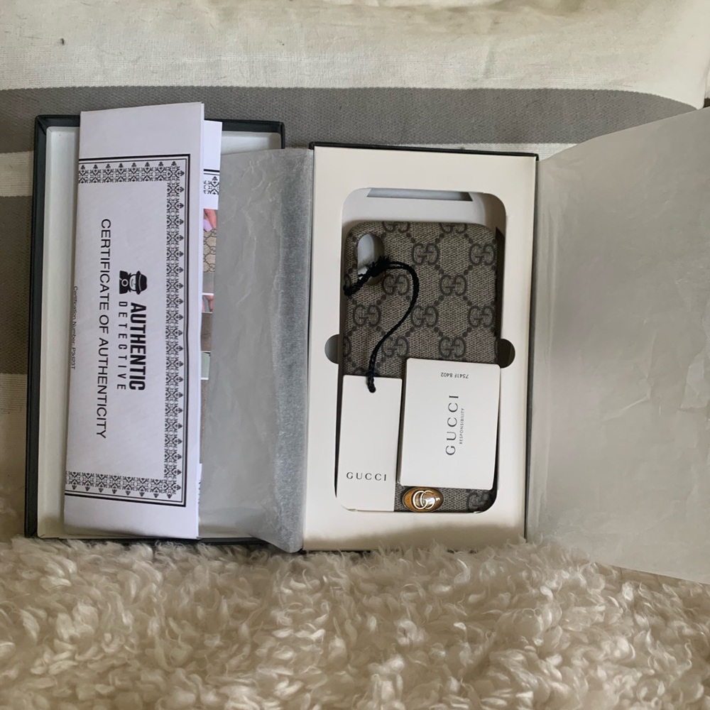 GUCCI- Authentic 🍀 BNIB! GG Ophidia Monogram X/XS iPhone Phone Case w/ COA - Picture 8 of 8